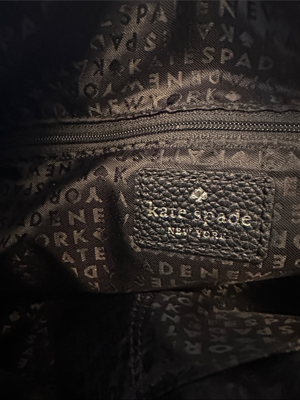 kate spade Black Pebbled Leather Shoulder Hobo with Gold Hardware - Picture 5 of 5